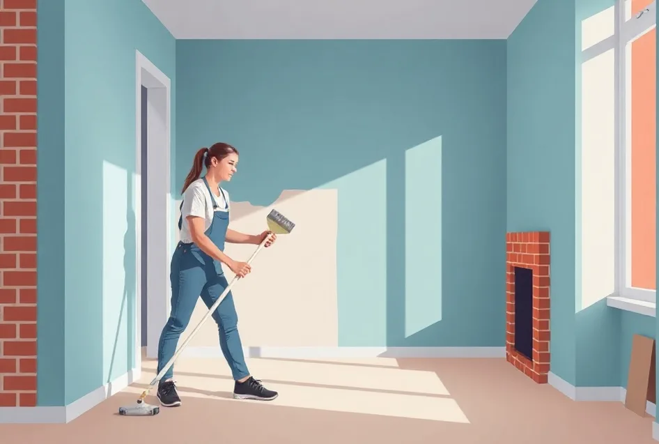 Intérieur rénové après travaux de peinture au Raincy